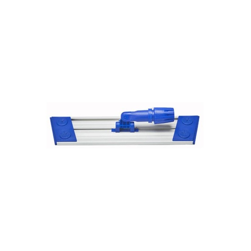 Balai Trapèze Alu Largeur 120 Cm + Manche Télescopique 180 Cm - Velcro, Frange Incluse - Pour Grandes Surfaces - 3