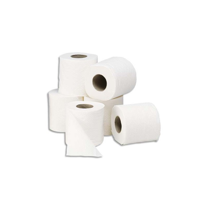 Papier toilette, 2 épaisseurs, cellulose, blanc naturel, 64 rouleaux avec  250 feuilles chacun acheter à prix avantageux