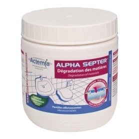 Alpha Septer - Activateur enzymatique pour fosse septique - Pot de 12 pastilles de 20g