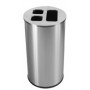 Collecteur tri séléctif 60L inox brossé