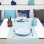 Tête à tête "Like-Linen" 40x120cm Turquoise en Rouleau prédécoupé de 24m - Colis de 6