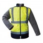 Parka LAPONIA 4 en 1 Haute visibilité Jaune et Bleu Marine