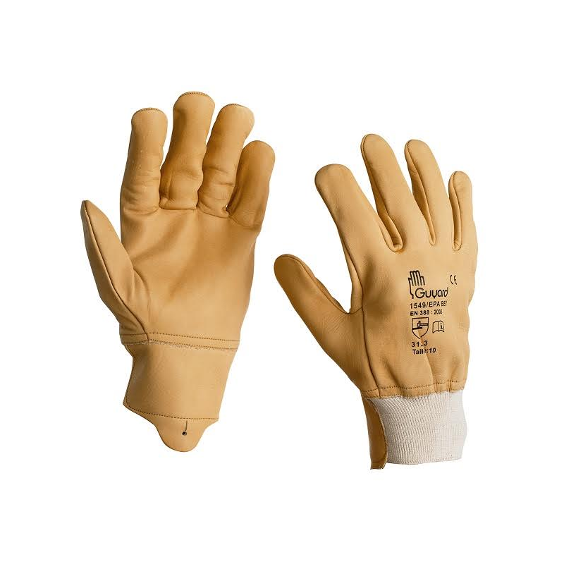Paire de gants cuir et fourrure, Caridei - GANT 104/20 Noir | Cesare Nori