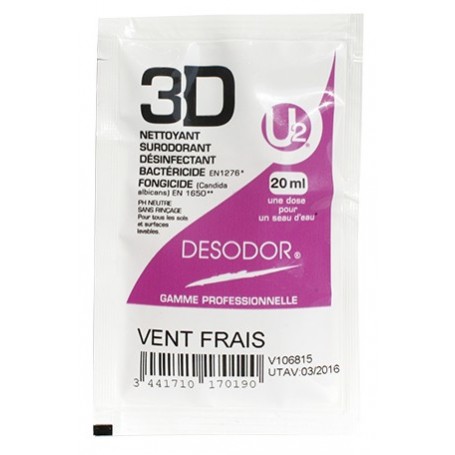 3D Détergent désinfectant surodorant Vent Frais - Colis de 250 doses