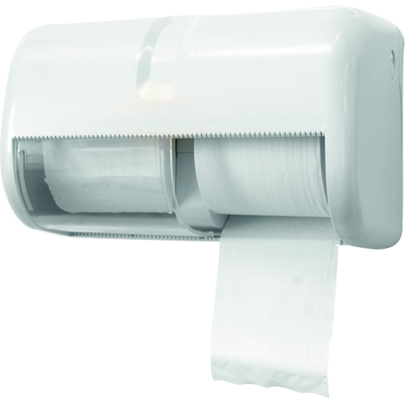 Distributeur horizontal pour 2 rouleaux de papier hygiénique standard