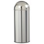 Poubelle PUSH inox Rossignol avec couvercle à trappe 45L