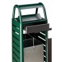 Cendrier corbeille Ginevra Vert - Silver martelé 29L