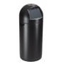 Poubelle Rossignol 52l Cyvomax avec cendrier en plastique noir