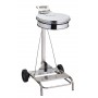 Porte sac 110L inox satiné à pédale