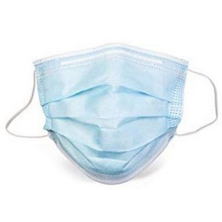 Masques 3 plis bleus avec élastiques Type IIR - boîte de 50 | Halvea