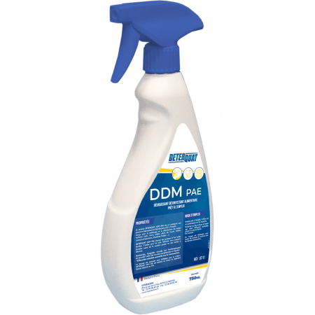 Dégraissant désinfectant alimentaire bactéricide fongicide et virucide - Déterquat DDM PAE - Flacon de 750ml