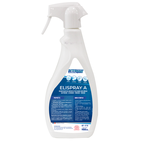 Désinfectant des surfaces sans rinçage Elispray A - Flacon de 750mL
