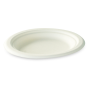 Assiette en fibre de canne 15,5 cm blanche biodégradable - Colis 1000