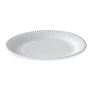 Assiette ronde en carton 23 cm blanche - Colis 500 | Halvea