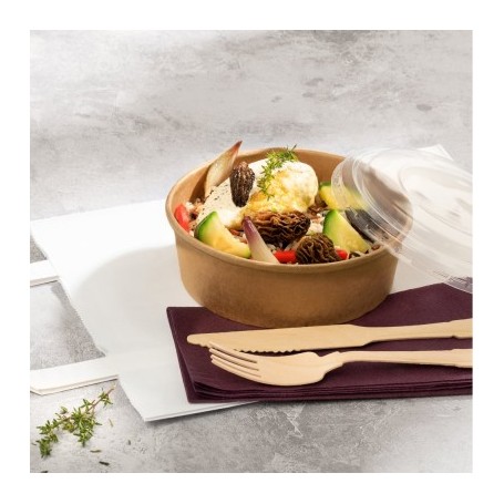 Pot à salade en carton kraft 780 ml - Colis 300 | Halvea