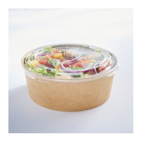 Couvercle transparent PET diam 17,6 cm saladier 1250 ml - Colis 300