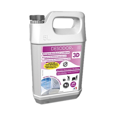 3D Détergent désinfectant surodorant Vent Frais - Bidon de 5L