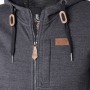 Sweat zippé Molinel Denim bleu chiné | Halvea
