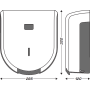 Distributeur papier maxi jumbo blanc en ABS | Halvea