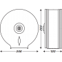 Distributeur papier toilette mini jumbo blanc epoxy en acier