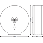Distributeur papier maxi jumbo blanc epoxy en métal | Halvea