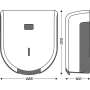 Distributeur papier maxi jumbo gris en ABS