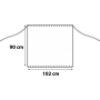 Tablier poly/coton blanc chef Sardaigne 102x90 cm