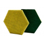 Tampon à récurer 3M™ Scotch-Brite™ 96HEX 2 en 1, vert/jaune, 147 x 127 mm - Boite de 15