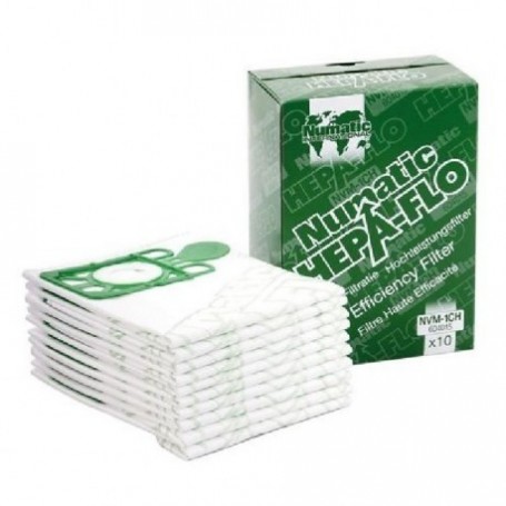Sac pour aspirateur NUMATIC HEPAFLO 9l - Paquet de 10