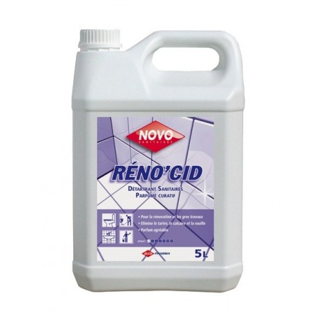Détartrant désincrustant sanitaires Réno'cid - Bidon 5L