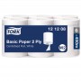 Bobine dévidage centrale Tork M2 sans mandrin blanche 450 fts