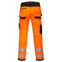 Pantalon extensible léger haute-visibilité PW3 Orange/Noir