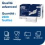 Essuie-mains interfoliés doux compressés blancs Tork Xpress H2 32x21.2