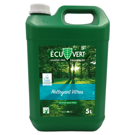 Nettoyant vitres écologique Ecuvert - Bidon de 5L