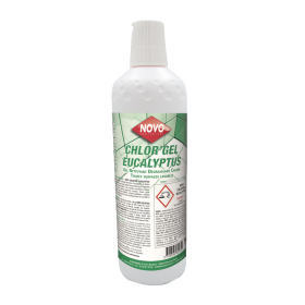 Gel nettoyant dégraissant surfaces sanitaires chloré - Flacon 1L