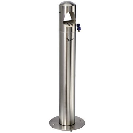 Cendrier sur pied Birkin en inox avec fermeture