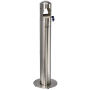 Cendrier sur pied Birkin en inox avec fermeture