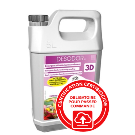 3D Détergent désinfectant surodorant Tutti frutti - Bidon de 5L