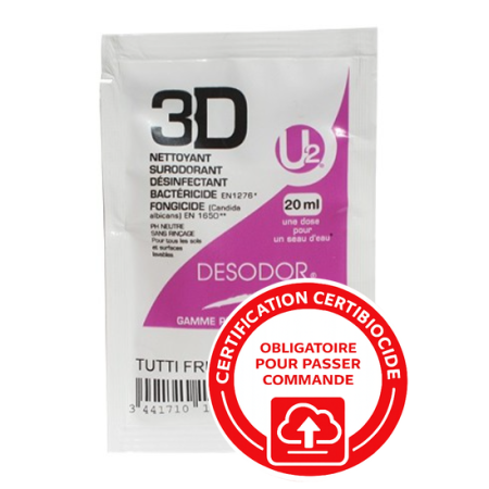 3D Détergent désinfectant surodorant Tutti frutti - Colis de 250 doses