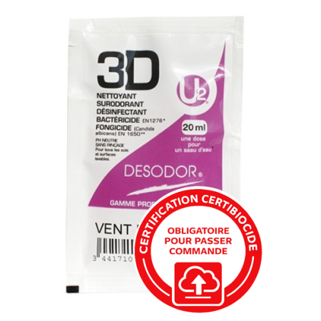 3D Détergent désinfectant surodorant Vent Frais - Colis de 250 doses