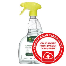 Bactopin Plus - Détergent désinfectant pour milieux médicalisés - Flacon de 750ml