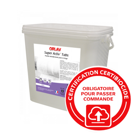 Lessive linge désinfectante en pastilles - Seau de 125