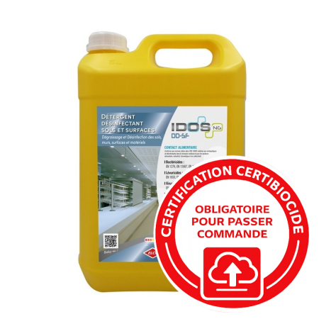 Idos DD-SF NG, Détergent désinfectant sols et surfaces - Bidon de 5L
