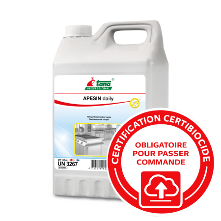 Apesin Daily, Détergent désinfectant polyvalent - Bidon de 5L