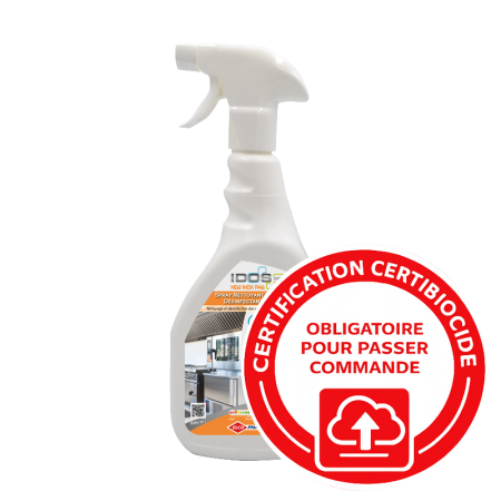 Nettoyant détartrant désinfectant spécial inox, IDOS ND2 Inox - Flacon de 750 ml