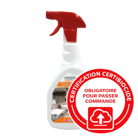 Nettoyant détartrant désinfectant Idos Acidobact - Flacon 750ml
