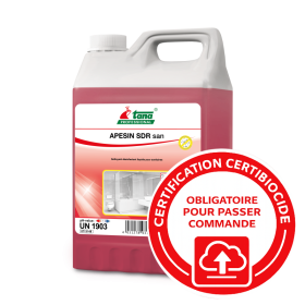 Détartrant désinfectant liquide pour les sanitaires, APESIN san - Bidon de 5 Litres