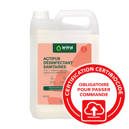 Le Vrai Professionnel Actipur Désinfectant Sanitaires Prêt à l’emploi - Bidon de 5L