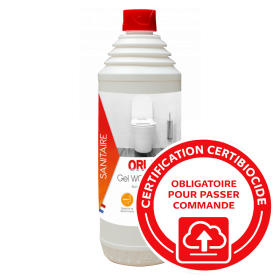 Gel WC 4 en 1, Détartrant – Désincrustant – Désinfectant – Désodorisant - Flacon de 1L