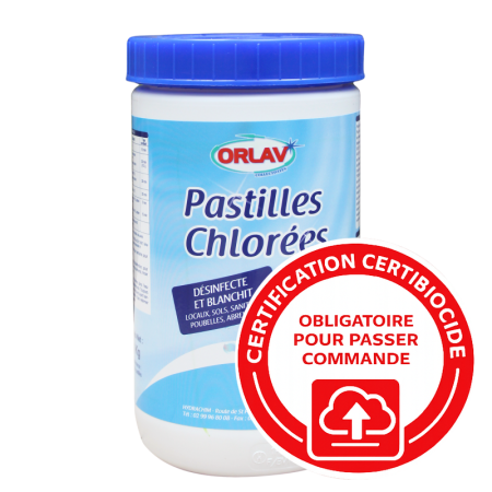 Chlore en pastilles - Pot de 1kg